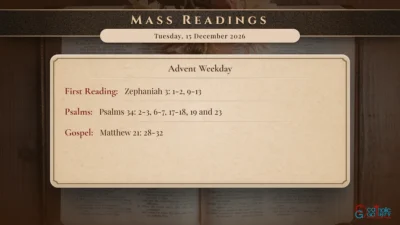 Daily Mass Readings – Tuesday, 15 December 2026