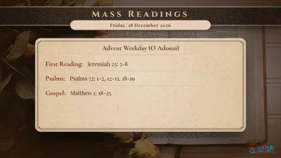 Daily Mass Readings – Friday, 18 December 2026