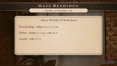 Daily Mass Readings – Saturday, 19 December 2026