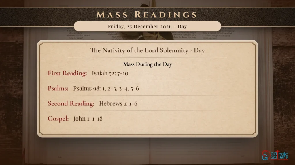 Daily Mass Readings Scripture Card – Friday, 25 December 2026 - Day