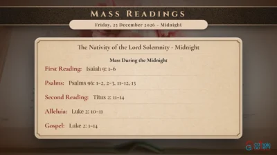 Daily Mass Readings – Friday, 25 December 2026 – Midnight