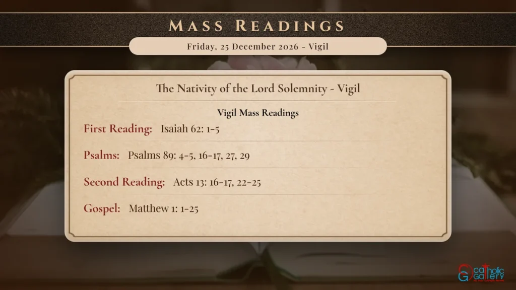 Daily Mass Readings Scripture Card – Friday, 25 December 2026 - Vigil