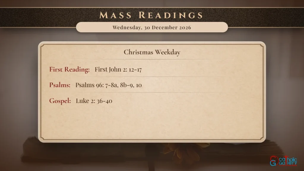 Daily Mass Readings Scripture Card – Wednesday, 30 December 2026