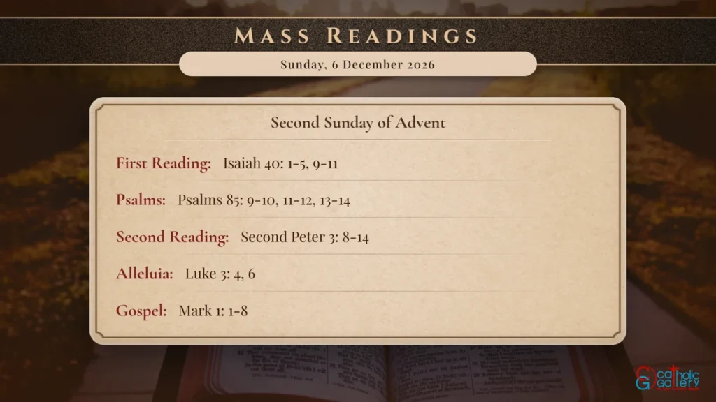 Daily Mass Readings Scripture Card – Sunday, 6 December 2026
