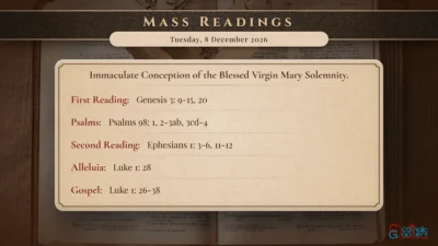 Daily Mass Readings – Tuesday, 8 December 2026