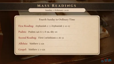 Daily Mass Readings – Sunday, 1 February 2026