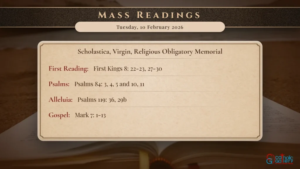 Daily Mass Readings Scripture Card – Tuesday, 10 February 2026