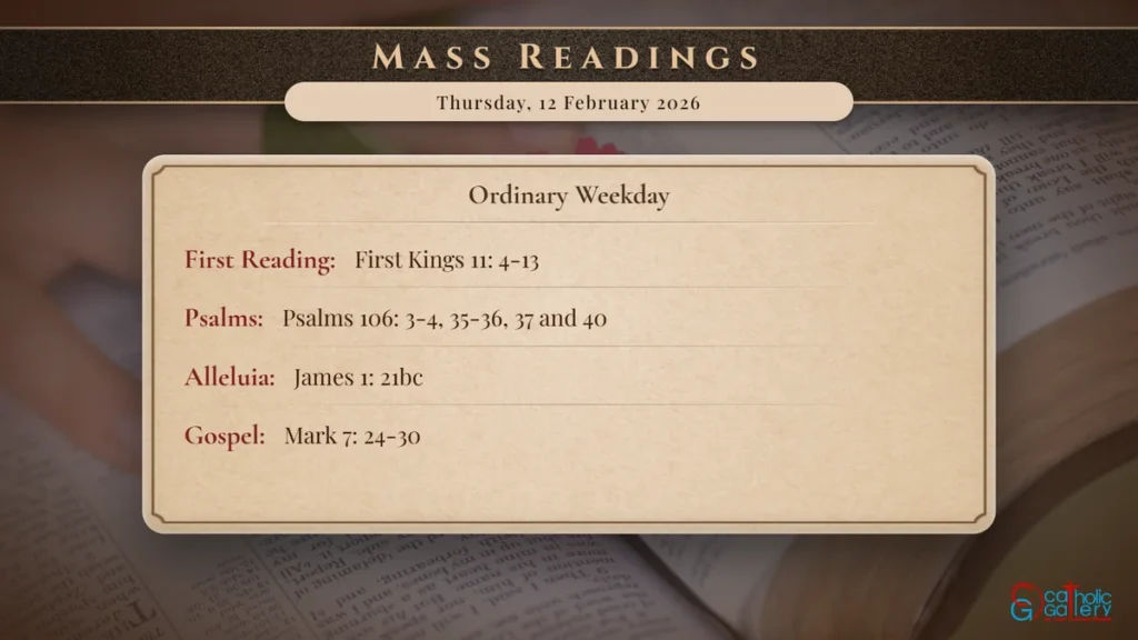Daily Mass Readings Scripture Card – Thursday, 12 February 2026