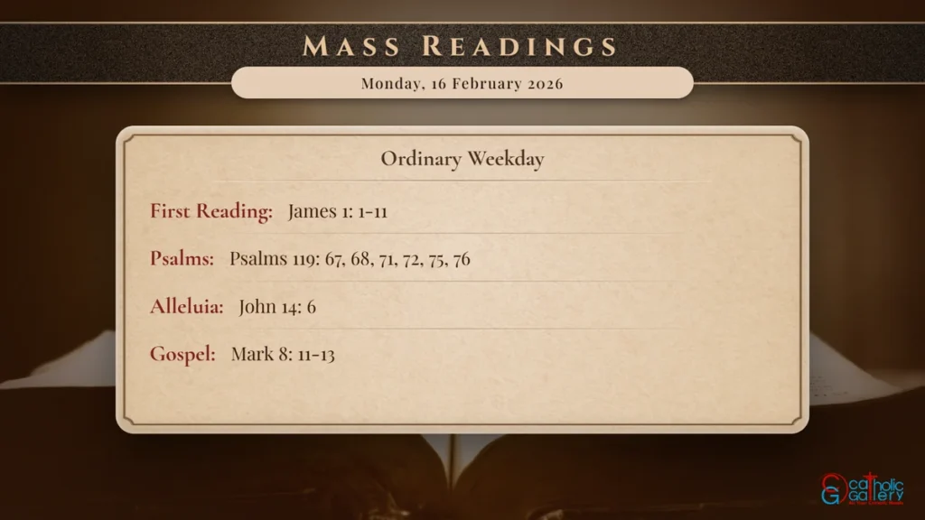 Daily Mass Readings Scripture Card – Monday, 16 February 2026
