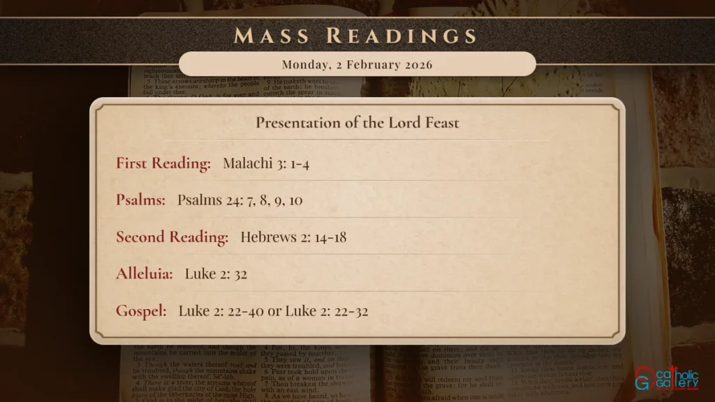 Daily Mass Readings Scripture Card – Monday, 2 February 2026
