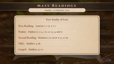 Daily Mass Readings – Sunday, 22 February 2026