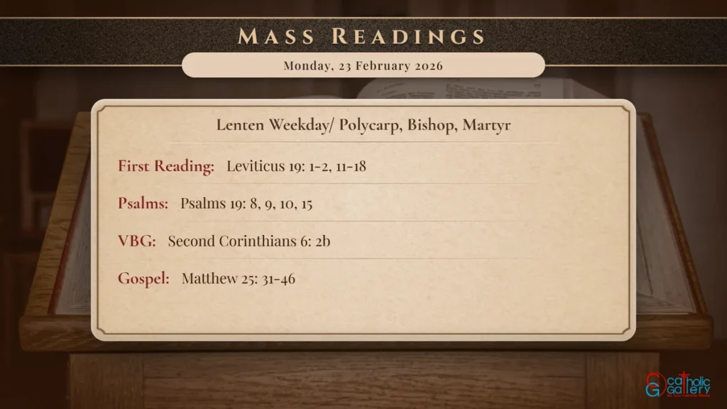 Daily Mass Readings Scripture Card – Monday, 23 February 2026