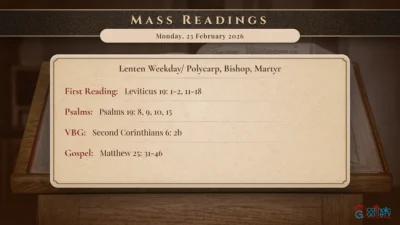 Daily Mass Readings – Monday, 23 February 2026