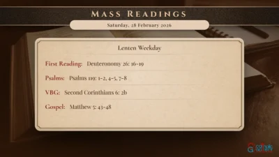 Daily Mass Readings – Saturday, 28 February 2026