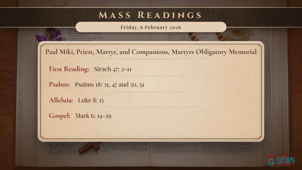 Daily Mass Readings Scripture Card – Friday, 6 February 2026