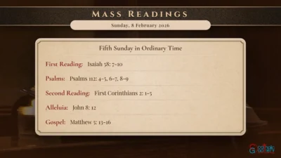 Daily Mass Readings – Sunday, 8 February 2026