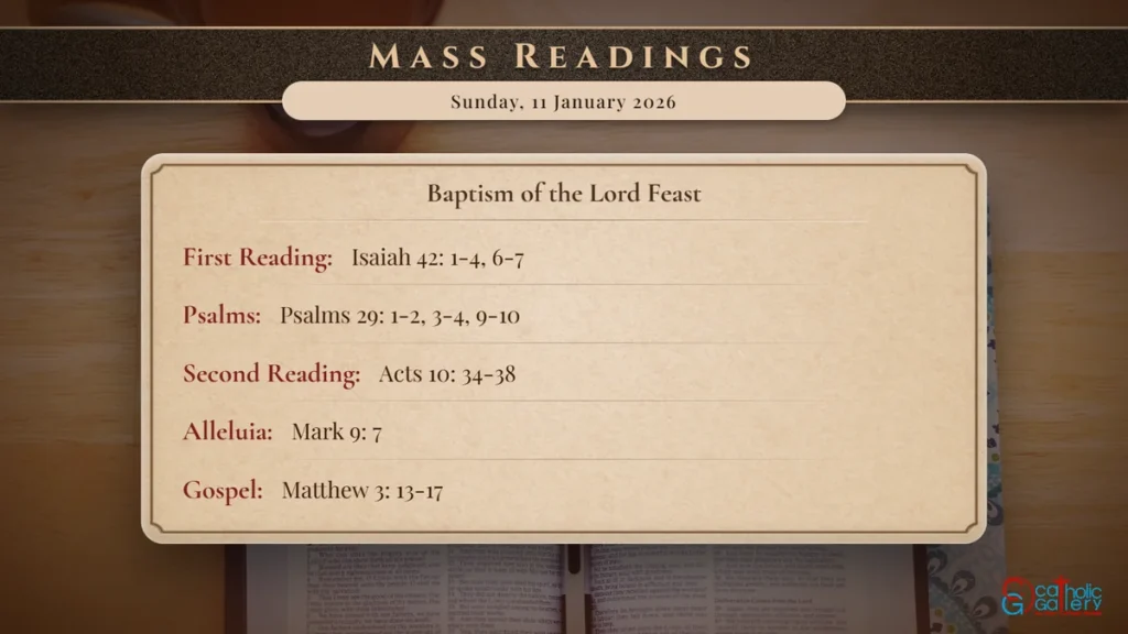 Daily Mass Readings Scripture Card – Sunday, 11 January 2026