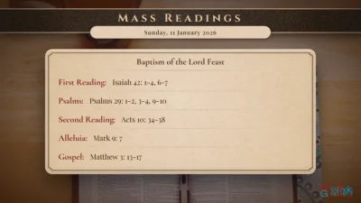 Daily Mass Readings – Sunday, 11 January 2026