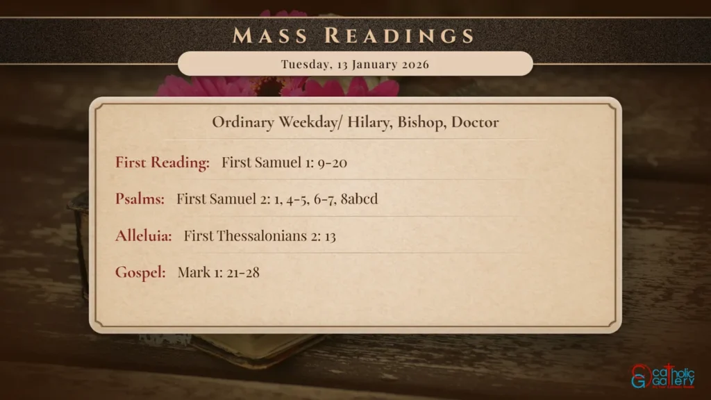 Daily Mass Readings Scripture Card – Tuesday, 13 January 2026