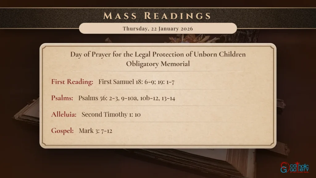 Daily Mass Readings Scripture Card – Thursday, 22 January 2026