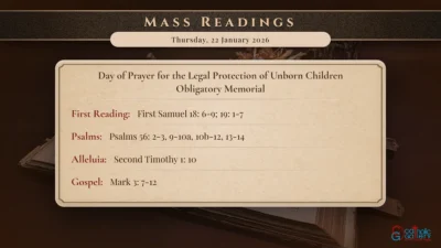 Daily Mass Readings – Thursday, 22 January 2026