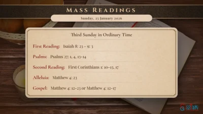 Daily Mass Readings – Sunday, 25 January 2026