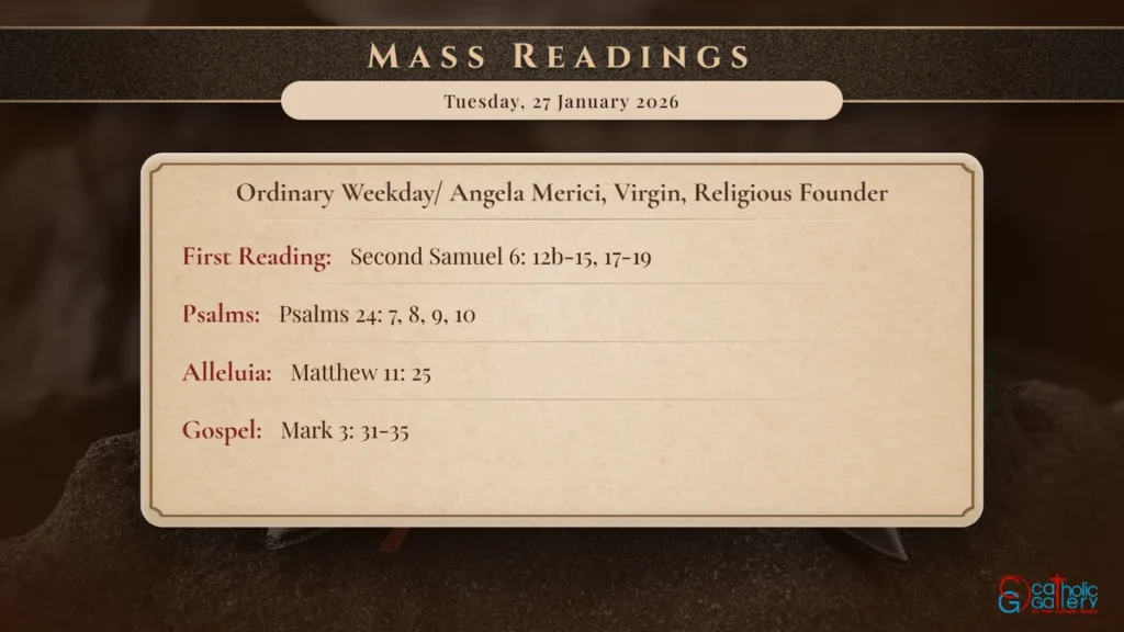 Daily Mass Readings Scripture Card – Tuesday, 27 January 2026