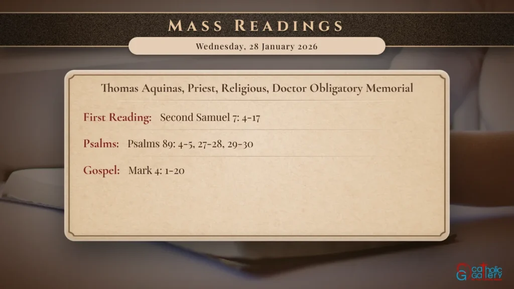 Daily Mass Readings Scripture Card – Wednesday, 28 January 2026