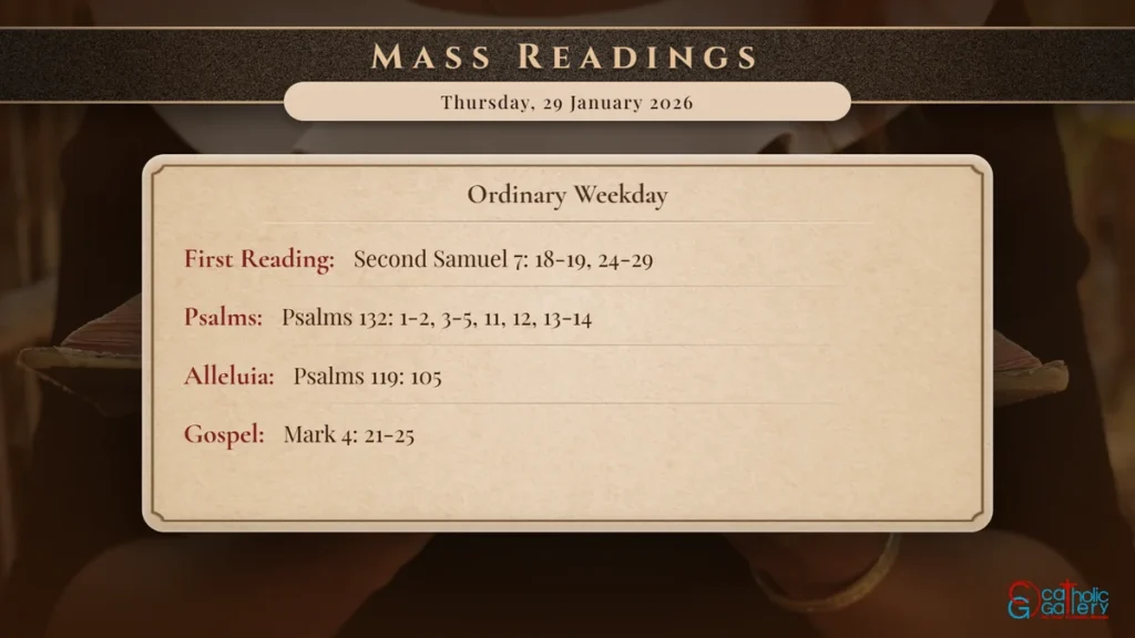 Daily Mass Readings Scripture Card – Thursday, 29 January 2026