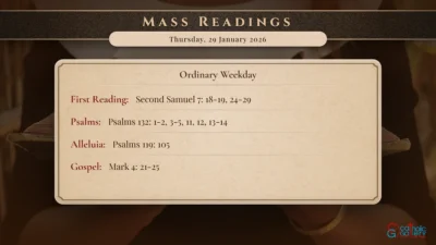 Daily Mass Readings – Thursday, 29 January 2026