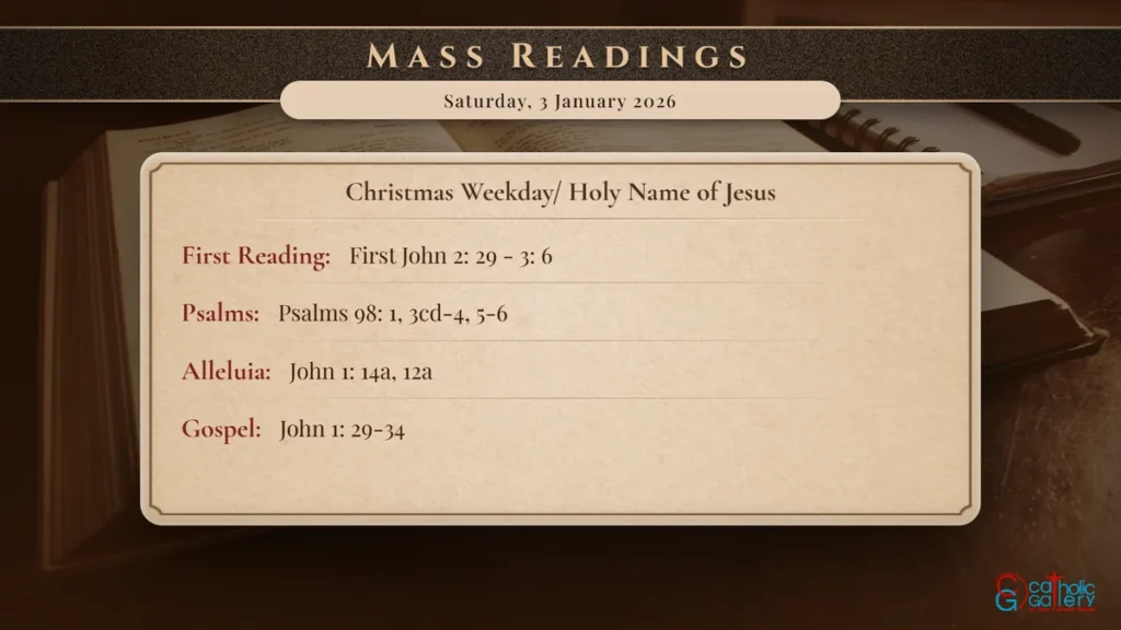 Daily Mass Readings Scripture Card – Saturday, 3 January 2026