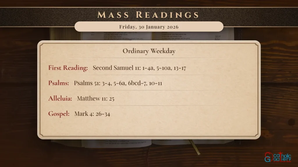 Daily Mass Readings Scripture Card – Friday, 30 January 2026
