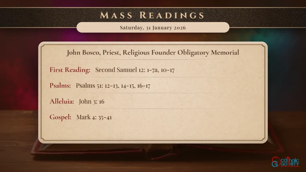 Daily Mass Readings Scripture Card – Saturday, 31 January 2026