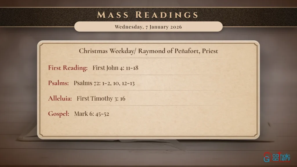 Daily Mass Readings Scripture Card – Wednesday, 7 January 2026