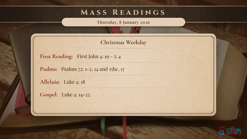 Daily Mass Readings Scripture Card – Thursday, 8 January 2026