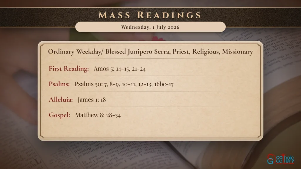 Daily Mass Readings Scripture Card – Wednesday, 1 July 2026