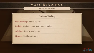 Daily Mass Readings – Friday, 10 July 2026