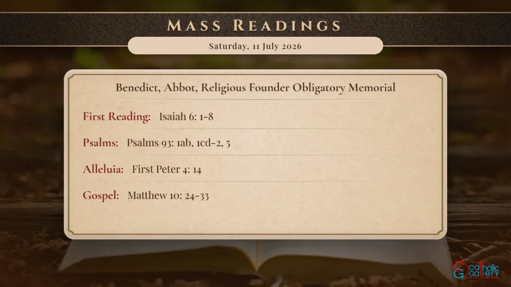 Daily Mass Readings Scripture Card – Saturday, 11 July 2026