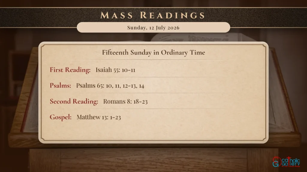 Daily Mass Readings Scripture Card – Sunday, 12 July 2026