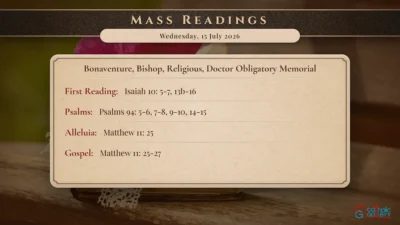 Daily Mass Readings – Wednesday, 15 July 2026
