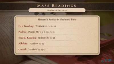 Daily Mass Readings – Sunday, 19 July 2026