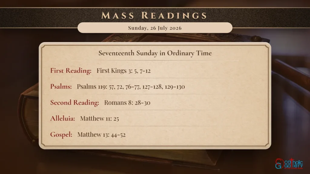 Daily Mass Readings Scripture Card – Sunday, 26 July 2026