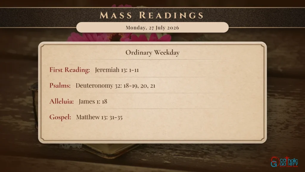 Daily Mass Readings Scripture Card – Monday, 27 July 2026