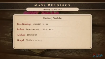 Daily Mass Readings – Monday, 27 July 2026