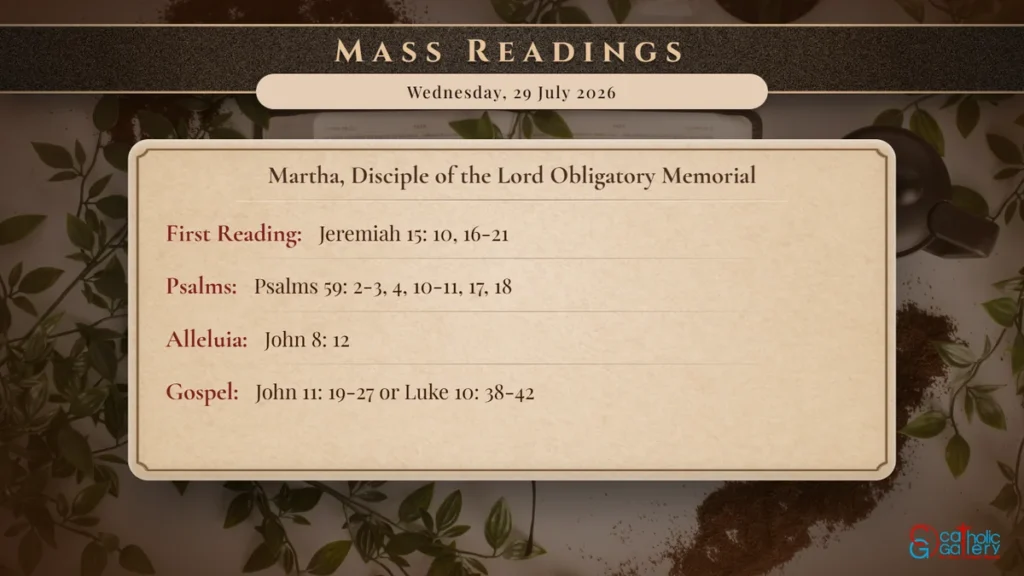 Daily Mass Readings Scripture Card – Wednesday, 29 July 2026