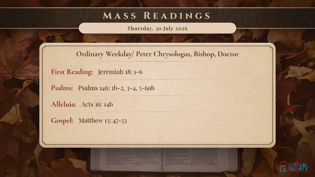 Daily Mass Readings Scripture Card – Thursday, 30 July 2026