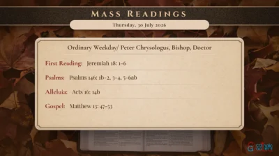 Daily Mass Readings – Thursday, 30 July 2026
