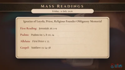 Daily Mass Readings – Friday, 31 July 2026