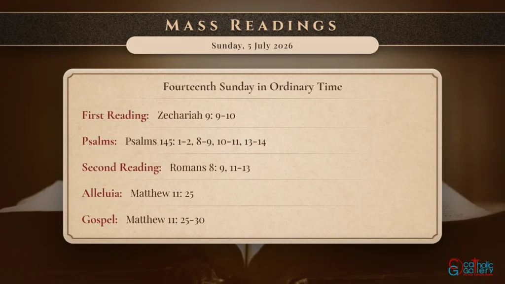 Daily Mass Readings Scripture Card – Sunday, 5 July 2026