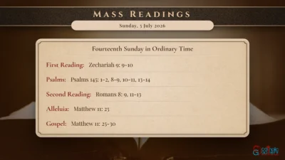 Daily Mass Readings – Sunday, 5 July 2026